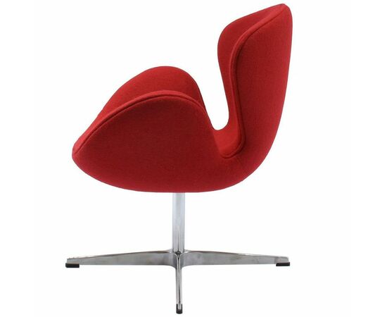 Кресло SWAN CHAIR красный кашемир, Цвет: Красный, изображение 3 | Интернет магазин мебели и декора LifeDekor