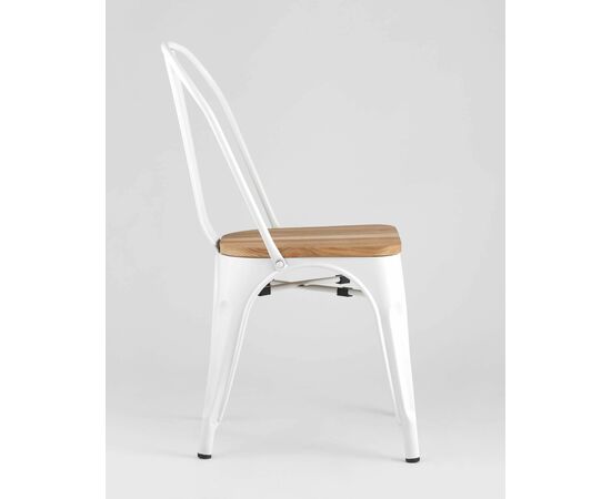 Стул TOLIX WOOD белый глянцевый, изображение 5 | Интернет магазин мебели и декора LifeDekor
