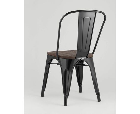 Стул TOLIX WOOD черный глянцевый, изображение 8 | Интернет магазин мебели и декора LifeDekor