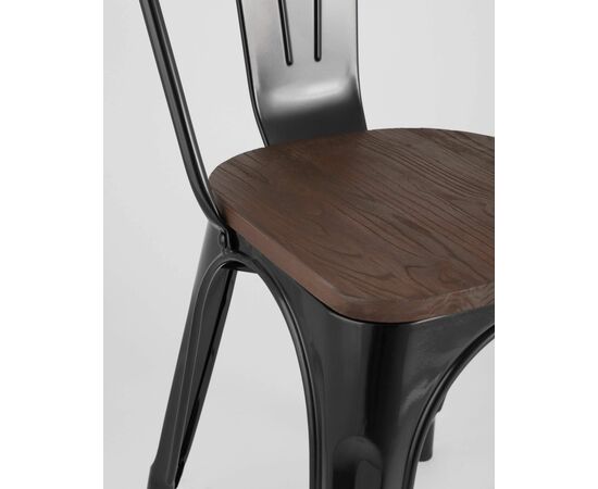 Стул TOLIX WOOD черный глянцевый, изображение 9 | Интернет магазин мебели и декора LifeDekor
