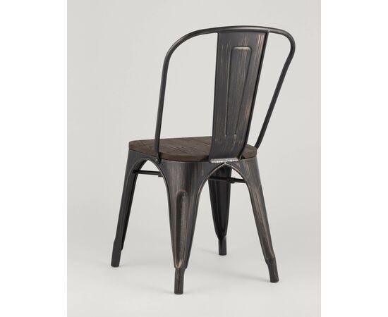 Стул TOLIX WOOD черный патина золото, изображение 8 | Интернет магазин мебели и декора LifeDekor