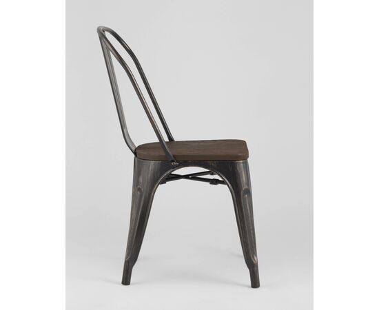 Стул TOLIX WOOD черный патина золото, изображение 6 | Интернет магазин мебели и декора LifeDekor