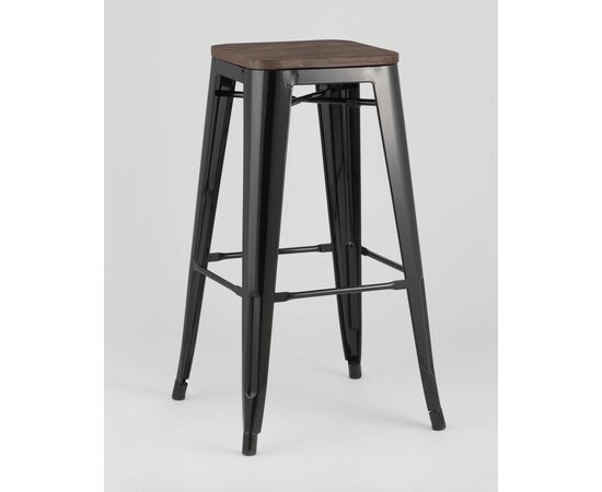 Стул барный TOLIX WOOD черный глянцевый, изображение 2 | Интернет магазин мебели и декора LifeDekor