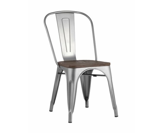 Стул TOLIX WOOD серебристый матовый | Интернет магазин мебели и декора LifeDekor