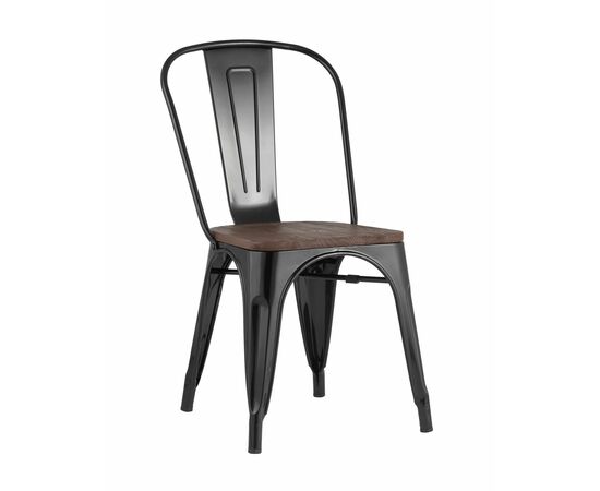 Стул TOLIX WOOD черный глянцевый | Интернет магазин мебели и декора LifeDekor