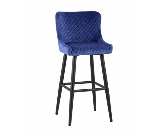 Стул барный Ститч велюр синий | Интернет магазин мебели и декора LifeDekor