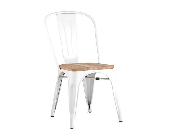 Стул TOLIX WOOD белый глянцевый | Интернет магазин мебели и декора LifeDekor