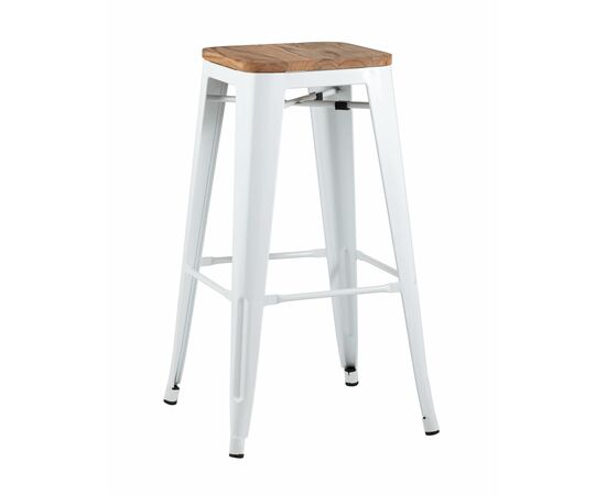 Стул барный TOLIX WOOD белый глянцевый | Интернет магазин мебели и декора LifeDekor