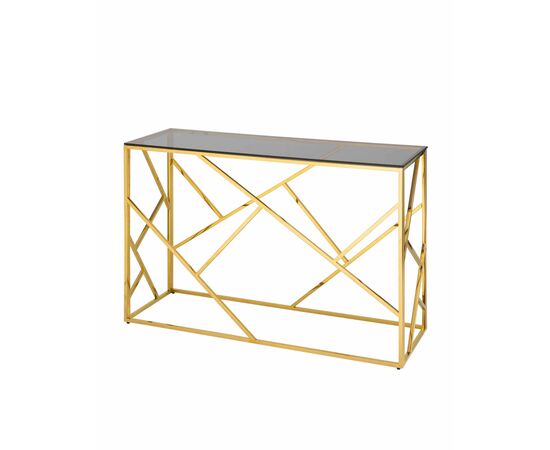 Консоль АРТ ДЕКО 120х40 золото стекло smoke | Интернет магазин мебели и декора LifeDekor