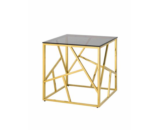 Журнальный столик 55*55 АРТ ДЕКО золото стекло smoke | Интернет магазин мебели и декора LifeDekor