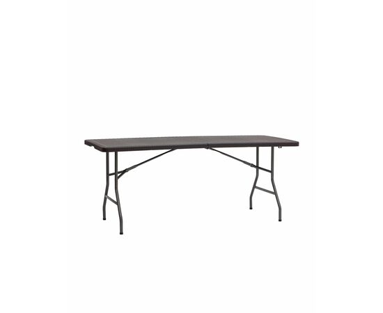 Стол складной чемодан пластиковый Кейт 180 коричневый | Интернет магазин мебели и декора LifeDekor