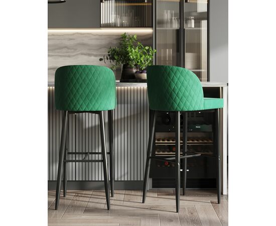 Стул барный Оскар велюр изумрудный, изображение 4 | Интернет магазин мебели и декора LifeDekor