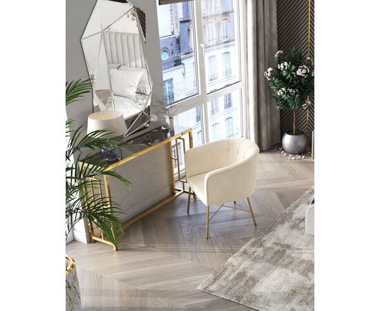 Консоль БРУКЛИН 115*30 золото стекло smoke, изображение 7 | Интернет магазин мебели и декора LifeDekor