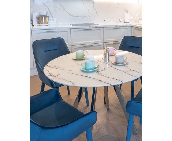 Стол обеденный Хьюстон D100 белый стеклянный, изображение 38 | Интернет магазин мебели и декора LifeDekor