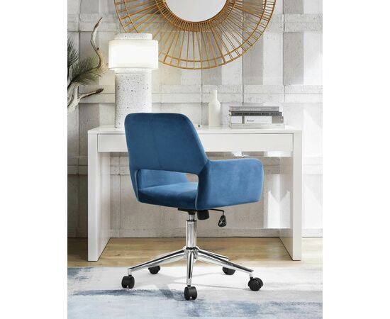 Кресло офисное Ross велюр синий, изображение 3 | Интернет магазин мебели и декора LifeDekor