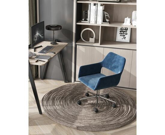 Кресло офисное Ross велюр синий, изображение 4 | Интернет магазин мебели и декора LifeDekor