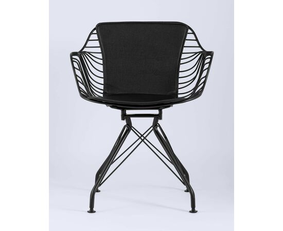 Кресло Thomas черное с черной подушкой, изображение 5 | Интернет магазин мебели и декора LifeDekor