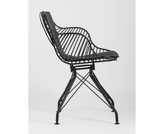 Кресло Thomas черное с черной подушкой, изображение 6 | Интернет магазин мебели и декора LifeDekor