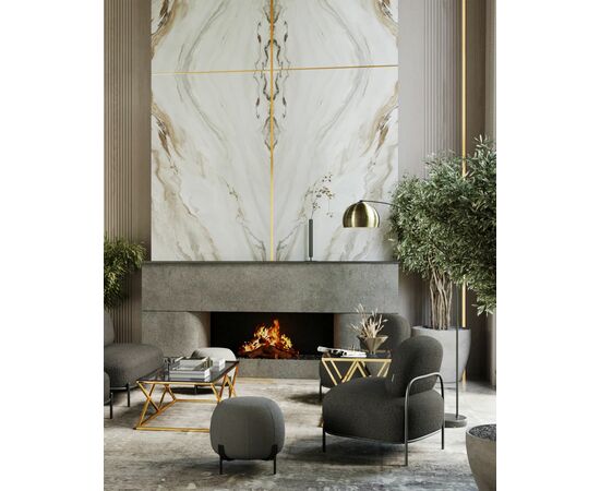 Журнальный стол 120*60 ИНСИГНИЯ золото стекло smoke, изображение 2 | Интернет магазин мебели и декора LifeDekor