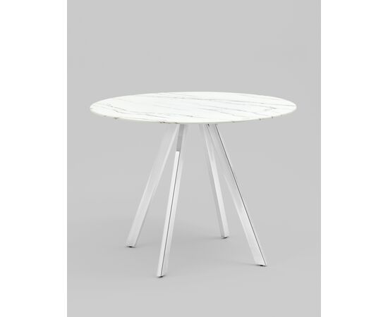 Стол обеденный Хьюстон D100 белый стеклянный, изображение 2 | Интернет магазин мебели и декора LifeDekor