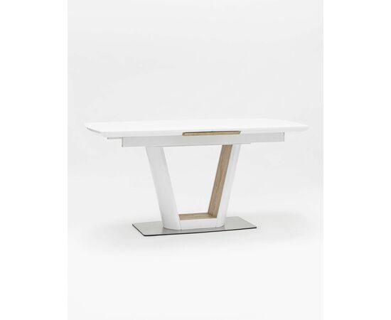 Стол обеденный Атланта раскладной 160-200*90 глянцевый белый, изображение 2 | Интернет магазин мебели и декора LifeDekor