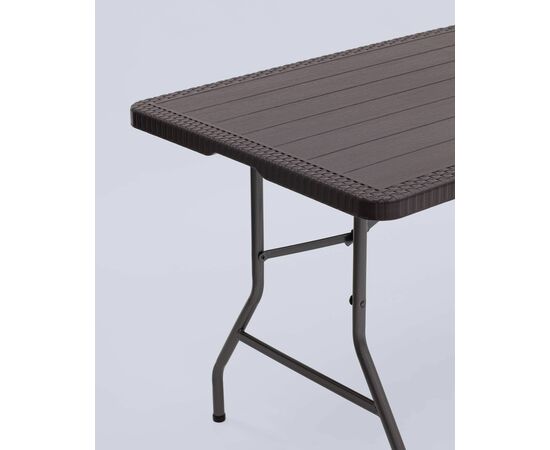 Стол складной чемодан пластиковый Кейт 180 коричневый, изображение 9 | Интернет магазин мебели и декора LifeDekor