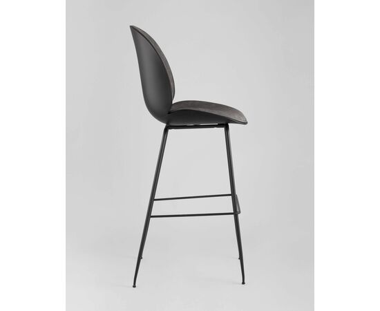 Стул барный Beetle PU со спинкой серый, изображение 4 | Интернет магазин мебели и декора LifeDekor