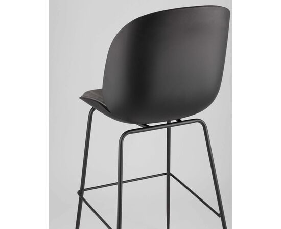Стул барный Beetle PU со спинкой серый, изображение 7 | Интернет магазин мебели и декора LifeDekor
