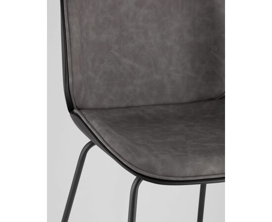 Стул барный Beetle PU со спинкой серый, изображение 8 | Интернет магазин мебели и декора LifeDekor
