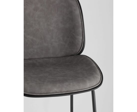 Стул барный Beetle PU со спинкой серый, изображение 9 | Интернет магазин мебели и декора LifeDekor