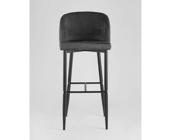 Стул барный Оскар велюр серый, изображение 5 | Интернет магазин мебели и декора LifeDekor