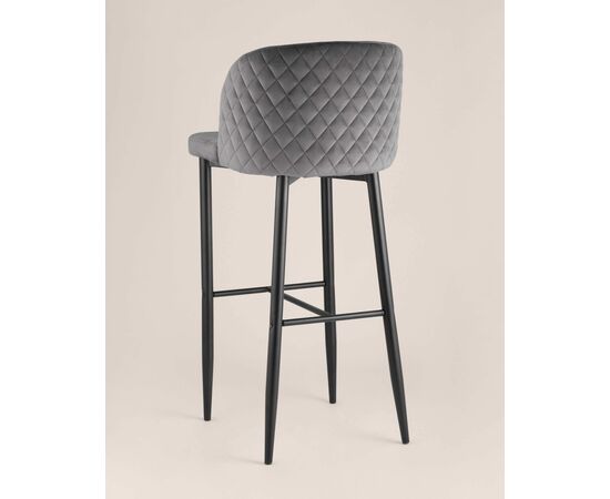 Стул барный Оскар велюр серый, изображение 8 | Интернет магазин мебели и декора LifeDekor