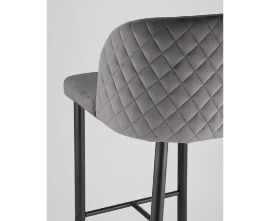 Стул барный Оскар велюр серый, изображение 9 | Интернет магазин мебели и декора LifeDekor