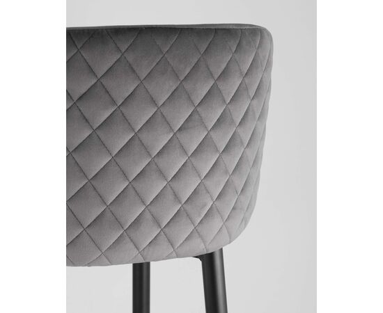 Стул барный Оскар велюр серый, изображение 10 | Интернет магазин мебели и декора LifeDekor