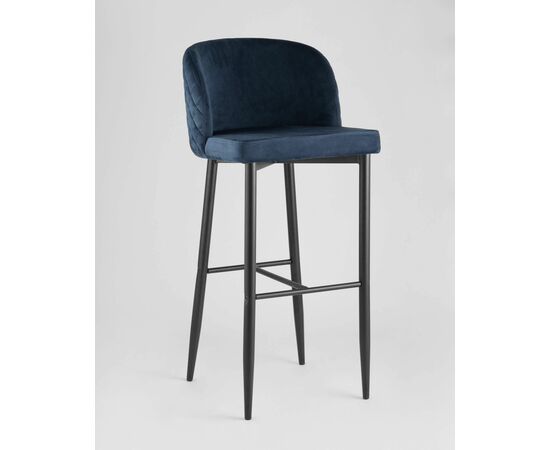 Стул барный Оскар велюр сине-зеленый, изображение 2 | Интернет магазин мебели и декора LifeDekor