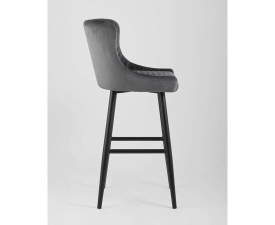 Стул барный Ститч велюр серый, изображение 7 | Интернет магазин мебели и декора LifeDekor