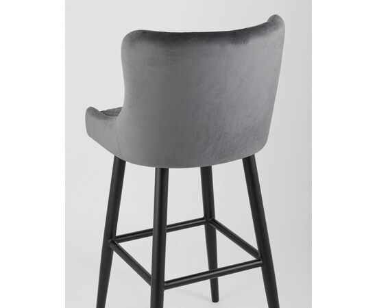 Стул барный Ститч велюр серый, изображение 10 | Интернет магазин мебели и декора LifeDekor