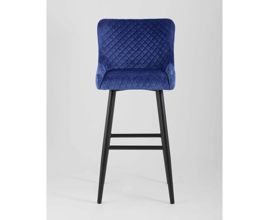 Стул барный Ститч велюр синий, изображение 3 | Интернет магазин мебели и декора LifeDekor