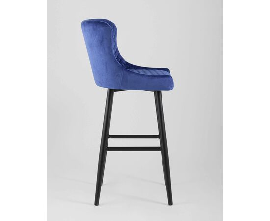 Стул барный Ститч велюр синий, изображение 4 | Интернет магазин мебели и декора LifeDekor