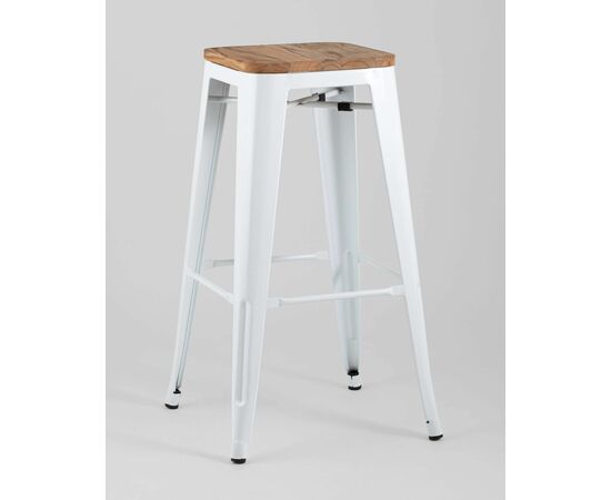 Стул барный TOLIX WOOD белый глянцевый, изображение 2 | Интернет магазин мебели и декора LifeDekor