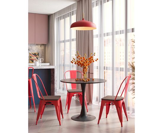 Стул TOLIX WOOD красный глянцевый, изображение 3 | Интернет магазин мебели и декора LifeDekor