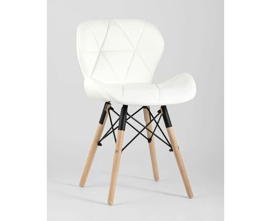 Стул Бон экокожа белый, изображение 2 | Интернет магазин мебели и декора LifeDekor