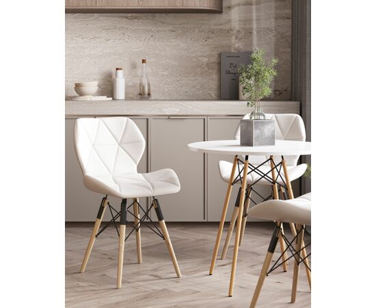 Стул Бон экокожа белый, изображение 5 | Интернет магазин мебели и декора LifeDekor