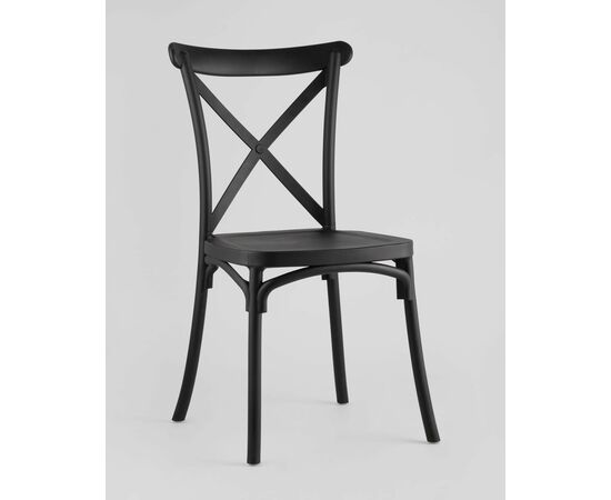 Стул Кроссбэк пластиковый черный, изображение 2 | Интернет магазин мебели и декора LifeDekor