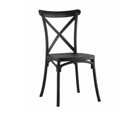 Стул Кроссбэк пластиковый черный | Интернет магазин мебели и декора LifeDekor