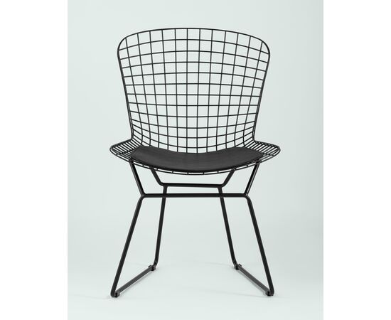 Стул обеденный Bertoia черный с черной подушкой, изображение 17 | Интернет магазин мебели и декора LifeDekor