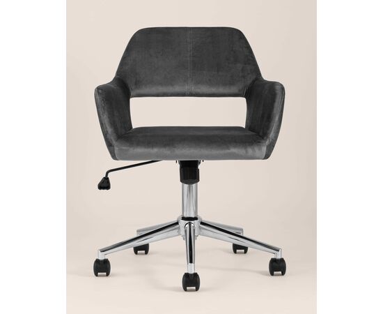 Кресло офисное Ross велюр серый, изображение 6 | Интернет магазин мебели и декора LifeDekor