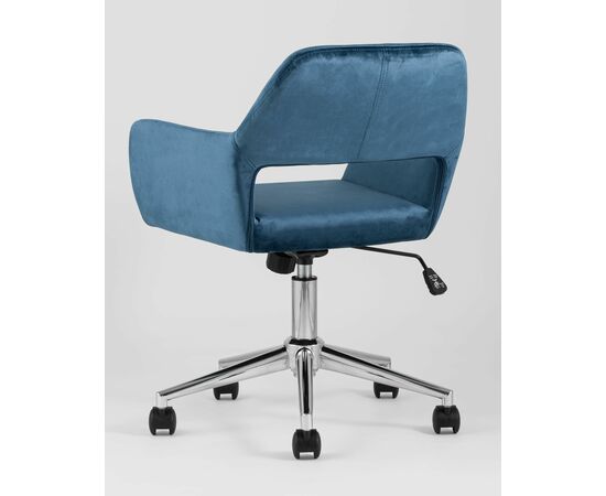 Кресло офисное Ross велюр синий, изображение 10 | Интернет магазин мебели и декора LifeDekor