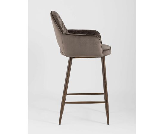 Стул полубарный Венера диамант велюр коричневый, изображение 4 | Интернет магазин мебели и декора LifeDekor