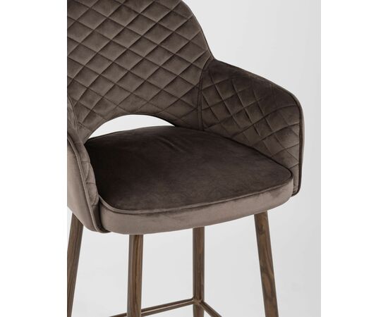 Стул полубарный Венера диамант велюр коричневый, изображение 8 | Интернет магазин мебели и декора LifeDekor
